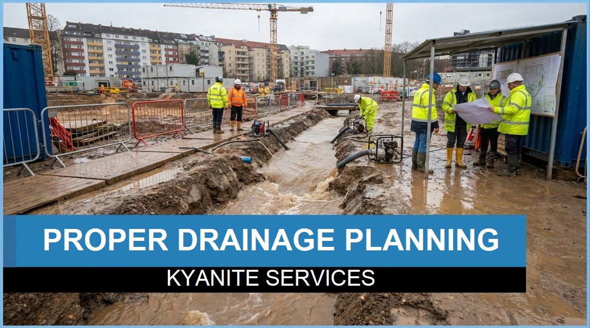 Proper drainage planning for a construction project